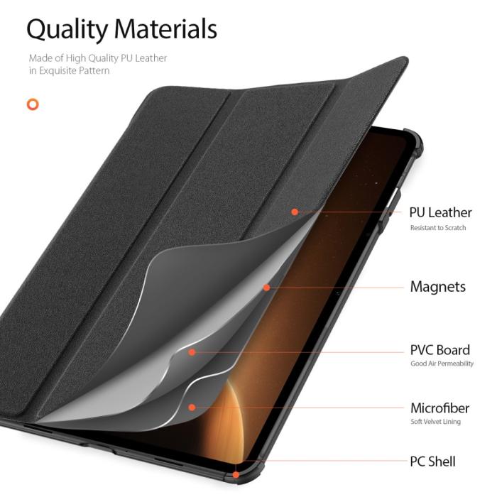 Bild 5, DUX DUCIS DUX DUCIS OnePlus Pad Fodral Domo Series Tri-Fold Svart - Teknikhallen.se
