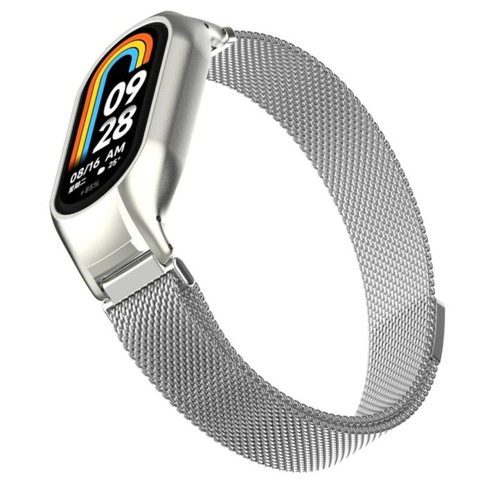 Bild 4,  Xiaomi Smart Band 8 Armband Milanese Loop Metall Silver - Teknikhallen.se