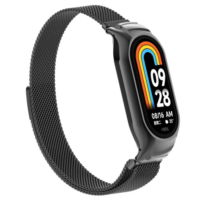 Bild 2,  Xiaomi Smart Band 8 Armband Milanese Loop Metall Svart - Teknikhallen.se