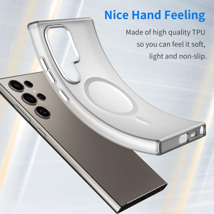 Bild 4,  Samsung Galaxy S23 Ultra Skal MagSafe Slim Matt Vit - Teknikhallen.se
