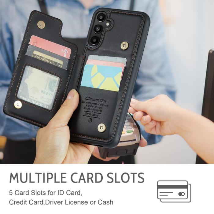 Bild 5, CASEME CASEME Galaxy A56 5G/A36 5G Skal RFID Kickstand Plånbok Svart - Teknikhallen.se