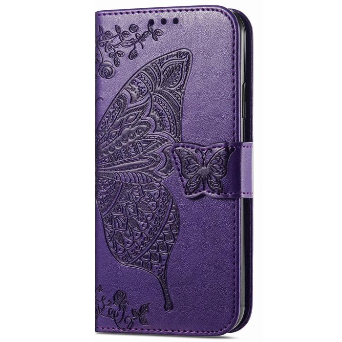 Bild 5,  Samsung Galaxy S23 FE Fodral Fjäril Tryck Lila - Teknikhallen.se