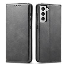  Samsung Galaxy S21 FE Fodral Flip L&auml;der Svart - Teknikhallen.se