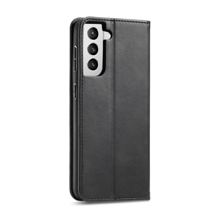 Bild 3,  Samsung Galaxy S21 FE Fodral Flip Läder Svart - Teknikhallen.se