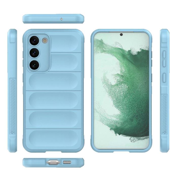 Bild 6,  Samsung Galaxy S23 Plus Skal Magic Shield Ljus Blå - Teknikhallen.se