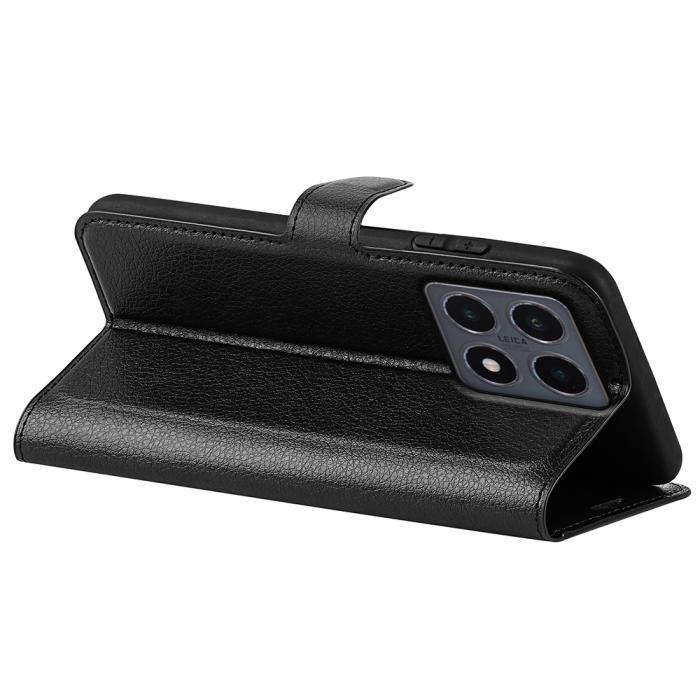 Bild 6,  Xiaomi 15T Fodral Litchi Läder Svart - Teknikhallen.se