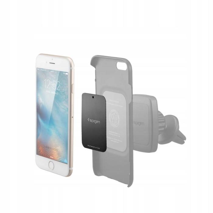 Bild 2, Spigen Spigen 4-PACK Magnetisk Metallplatta Svart - Teknikhallen.se