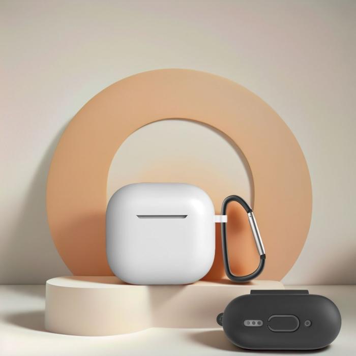 Bild 4,  AirPods 4 Skal Med Karbinhake Inkl. Fodral Rosa - Teknikhallen.se
