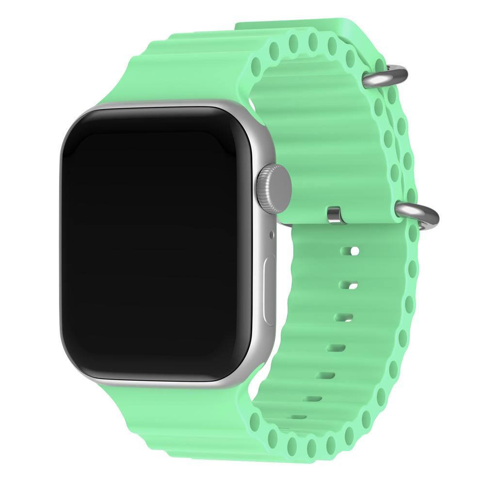 ColorPop Apple Watch 42/44/45/49 mm Armband Ocean Wave Pistasch - Teknikhallen.se