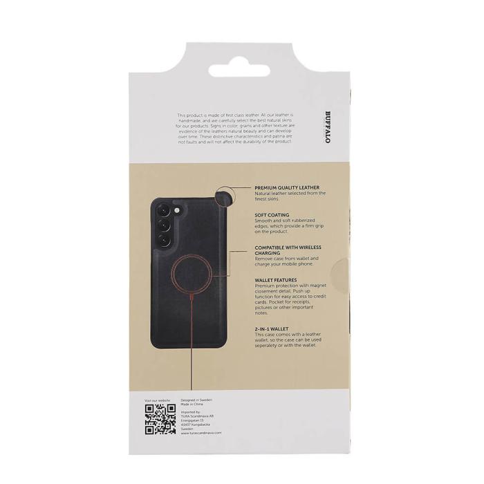 Bild 7, Buffalo Buffalo Samsung Galaxy S23 Plus Fodral 2in1 Magnet / Skal Svart - Teknikhallen.se