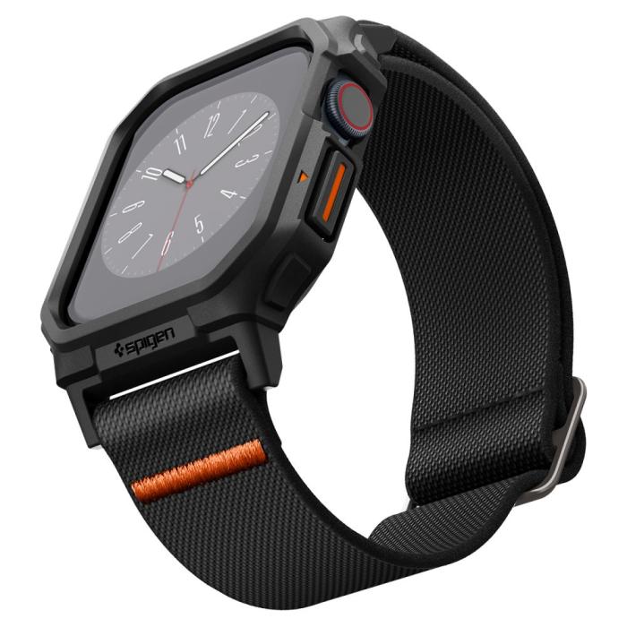 Bild 6, Spigen Spigen Apple Watch 11 / 10 42 mm Armband Lite Fit 'Pro' Svart - Teknikhallen.se