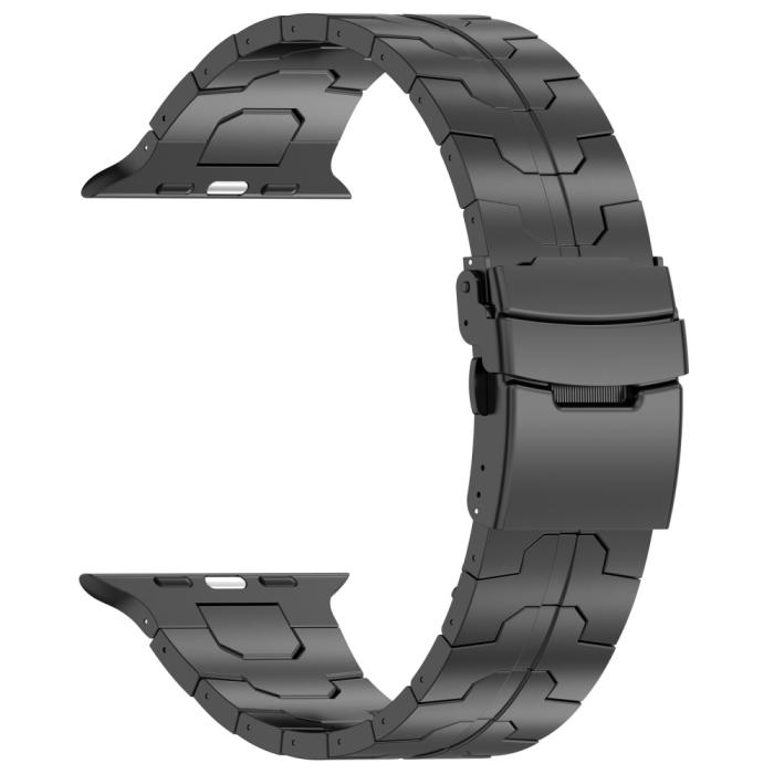 Bild 2,  Apple Watch 42/41/40/38 mm Armband Steel Svart - Teknikhallen.se
