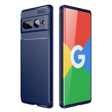  Google Pixel 7 Pro Skal Kolfiber Textur Bl&aring; - Teknikhallen.se