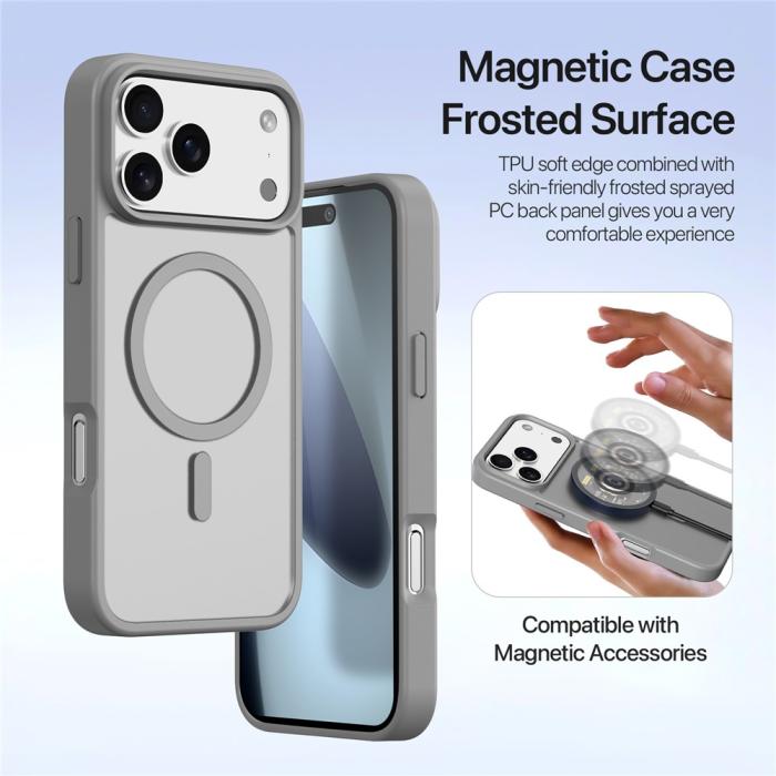 Bild 6, DUX DUCIS DUX DUCIS iPhone 17 Pro 2in1 Magnet Fodral Lawa Series Grå - Teknikhallen.se
