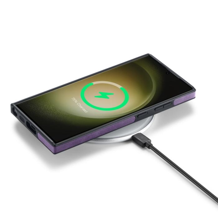Bild 6, DG.MING DG.MING Samsung Galaxy S24 Ultra Skal Läderbelagt Lila - Teknikhallen.se