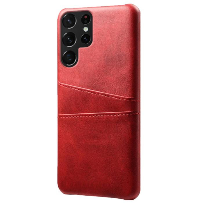 Bild 2,  Samsung Galaxy S22 Ultra Skal Kortfack Röd - Teknikhallen.se