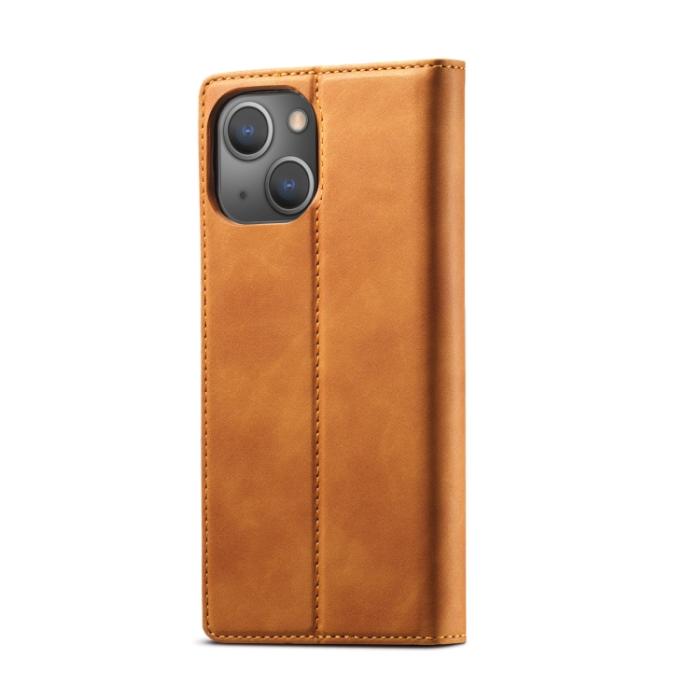 Bild 3, LC.IMEEKE LC.IMEEKE iPhone 14 Plus Fodral Flip Brun - Teknikhallen.se