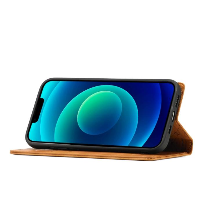Bild 5, LC.IMEEKE LC.IMEEKE iPhone 14 Plus Fodral Flip Brun - Teknikhallen.se