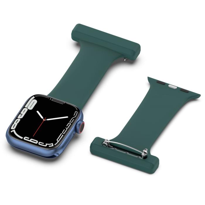 Bild 5,  Apple Watch 38/40/41/42 mm Rem Sjuksköterska Svartgrön - Teknikhallen.se