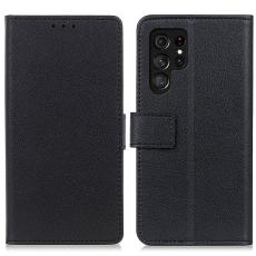  Samsung Galaxy S22 Ultra Fodral PU L&auml;der Svart - Teknikhallen.se
