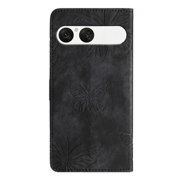 Bild 2,  Sony Xperia 10 VII Fodral Fjäril Tryck Svart - Teknikhallen.se