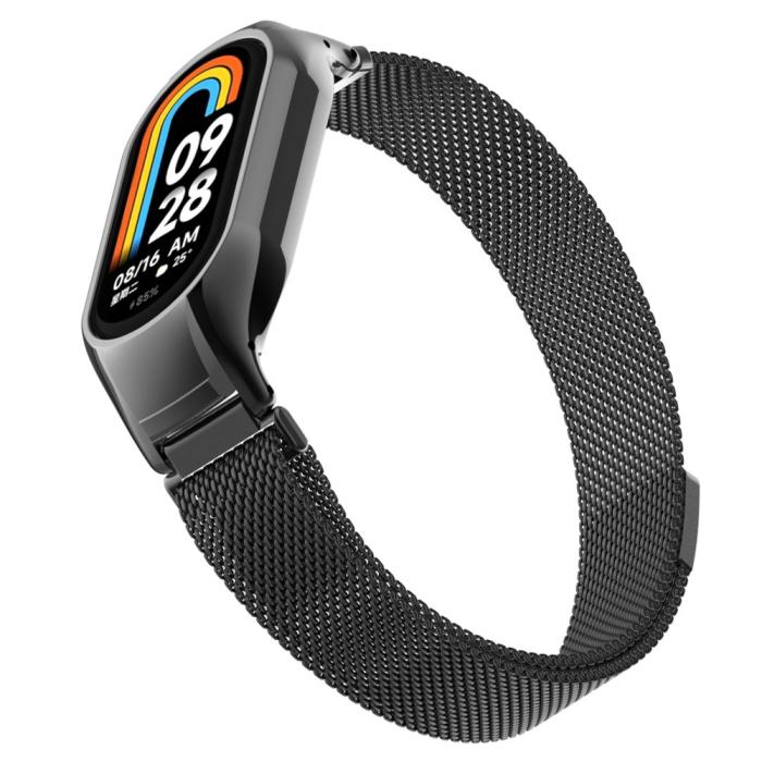 Bild 4,  Xiaomi Smart Band 8 Armband Milanese Loop Metall Svart - Teknikhallen.se