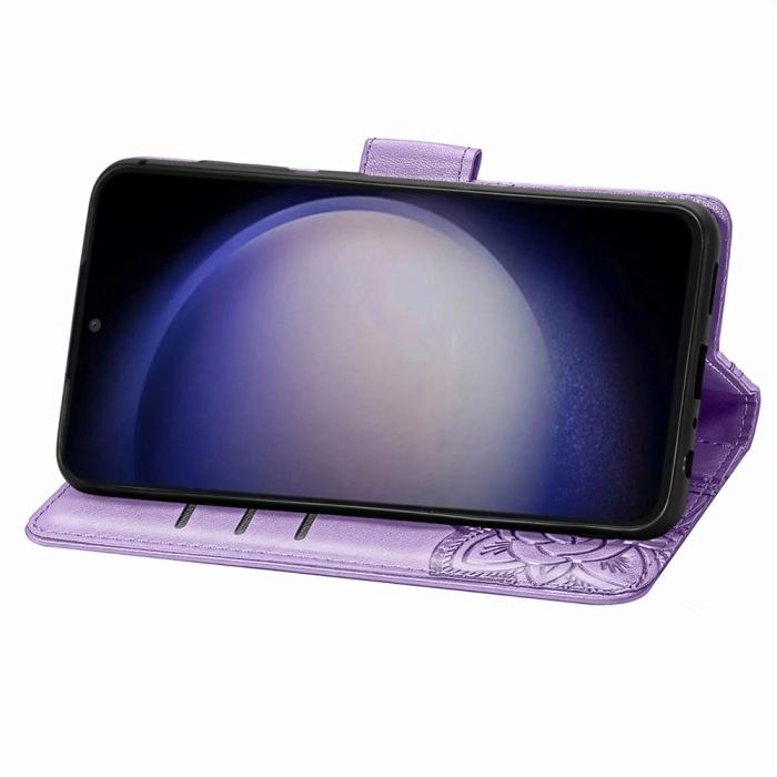 Bild 3,  Samsung Galaxy S23 FE Fodral Fjäril Tryck Ljus Lila - Teknikhallen.se