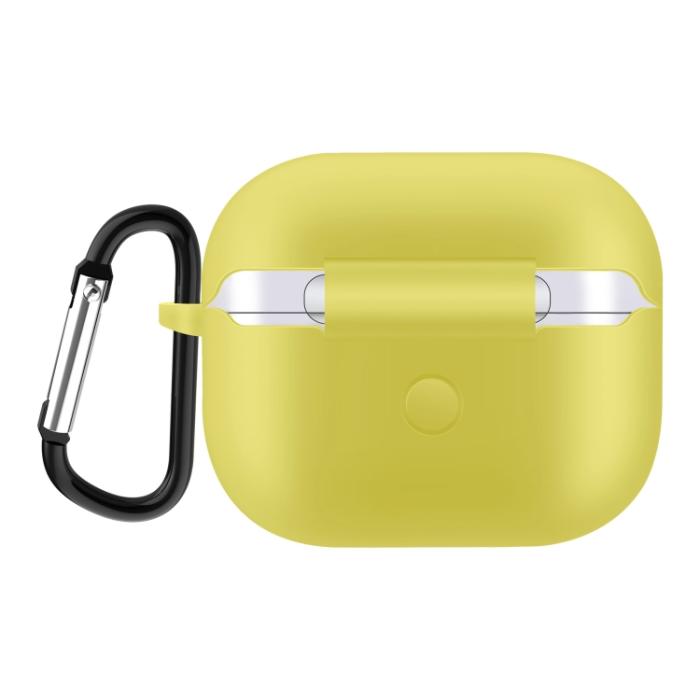 Bild 3,  AirPods 3 Skal Silikon Karbinhake Gul - Teknikhallen.se