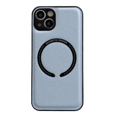  iPhone 14 Skal Litchi Textur MagSafe Sierra Bl&aring; - Teknikhallen.se