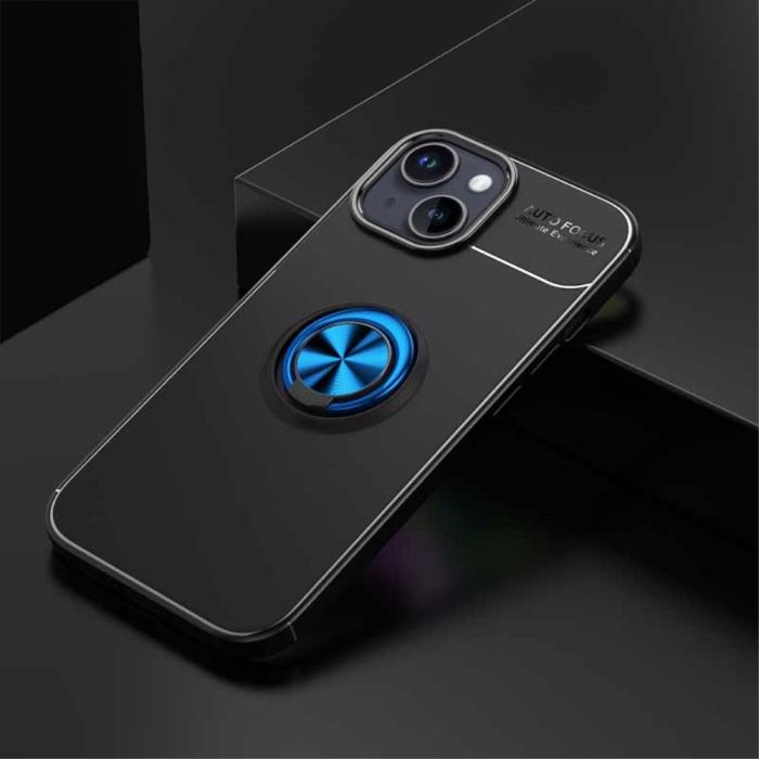Bild 2,  iPhone 15 Plus Skal Ring Svart/Blå - Teknikhallen.se