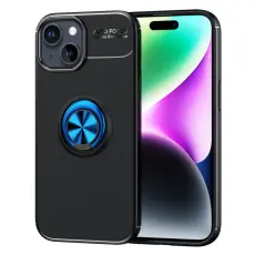  iPhone 15 Plus Skal Ring Svart/Bl&aring; - Teknikhallen.se