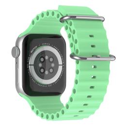 ColorPop Apple Watch 42/44/45/49 mm Armband Ocean Wave Pistasch - Teknikhallen.se