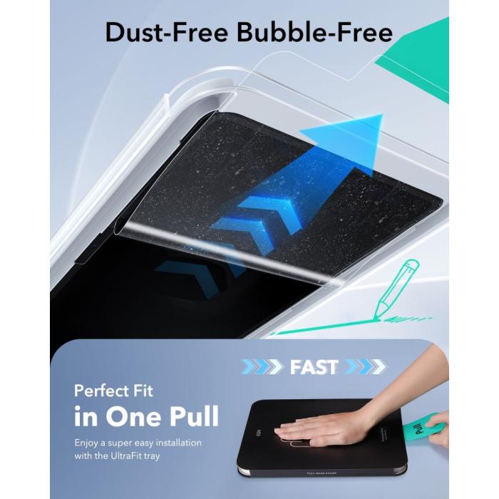 Bild 5, ESR ESR iPad Air 10.9 2022-2020/11 2026-2024 2-PACK Skärmskydd Paper Feel - Teknikhallen.se