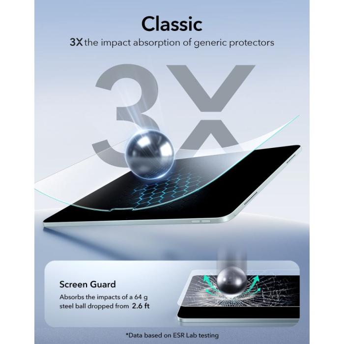 Bild 6, ESR ESR iPad Air 10.9 2022-2020/11 2026-2024 2-PACK Skärmskydd Paper Feel - Teknikhallen.se