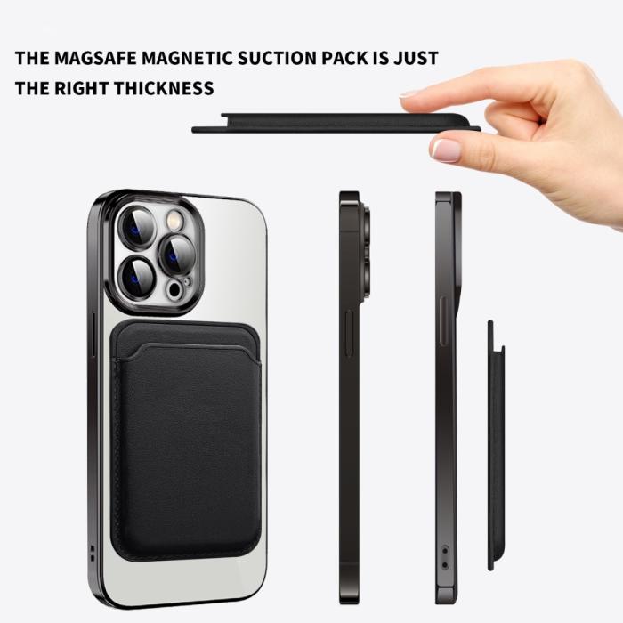 Bild 3,  Magnetisk MagSafe Korthållare Svartgrön - Teknikhallen.se