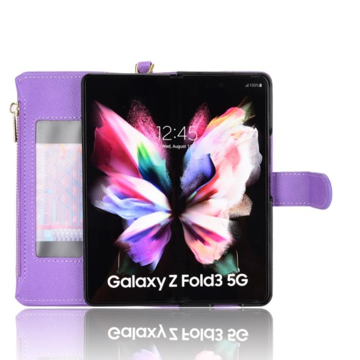 Bild 3,  Galaxy Z Fold 3 Fodral Multifunktionell Lila - Teknikhallen.se