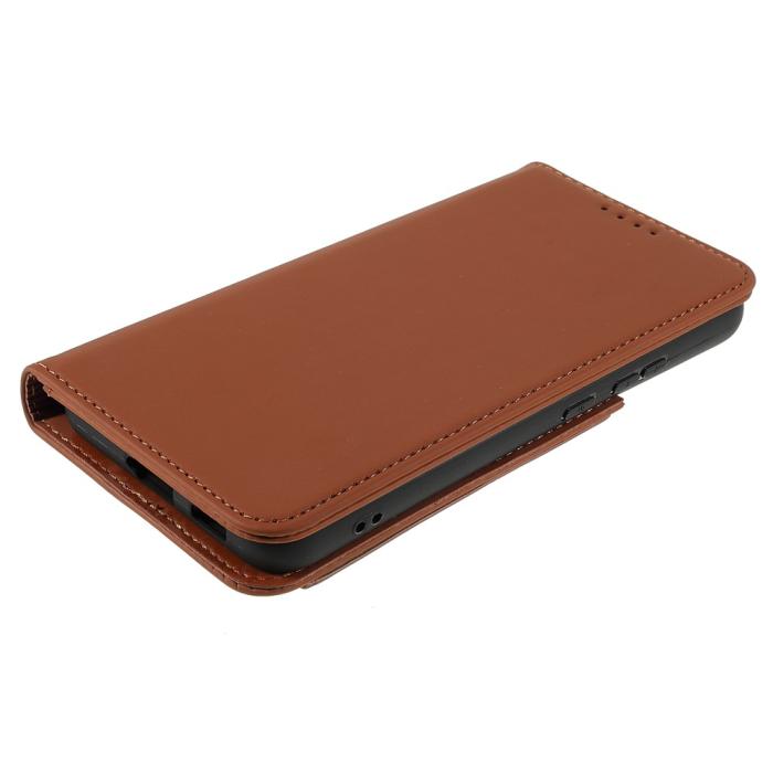 Bild 4,  Samsung Galaxy S22 Plus Fodral Flip Med Kortfack Brun - Teknikhallen.se