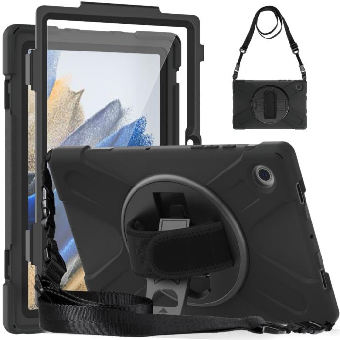 Bild 2,  Galaxy Tab A8 10.5 Roterande X-Shape Hybrid Skal - Teknikhallen.se