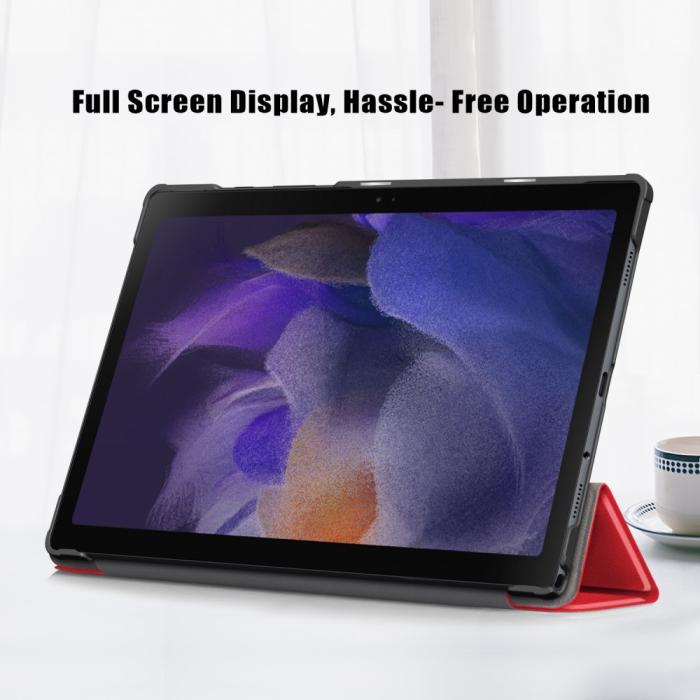 Bild 4,  Samsung Galaxy Tab A8 10.5 (2021) Fodral Premium Tri-Fold Röd - Teknikhallen.se