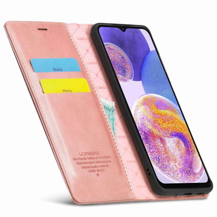 Bild 2, LC.IMEEKE LC.IMEEKE Samsung Galaxy A23 5G Fodral Flip Läder Roséguld - Teknikhallen.se