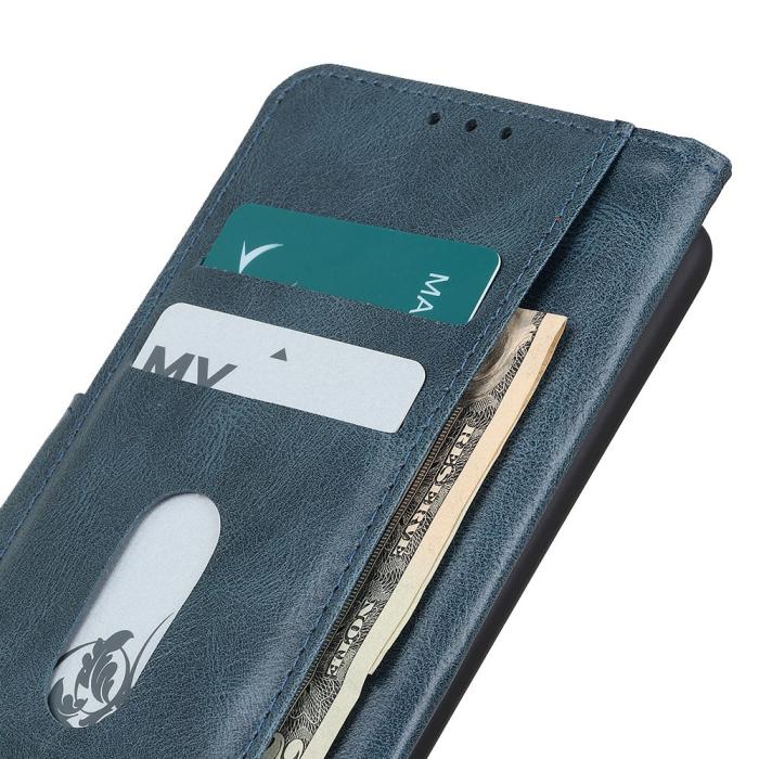 Bild 4,  Motorola Edge 30 Neo 5G Fodral Split Läder Blå - Teknikhallen.se