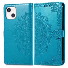  iPhone 13 - Mandala L&auml;der Fodral - Bl&aring; - Teknikhallen.se