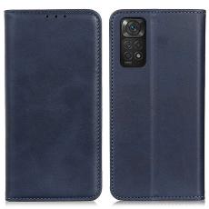  Xiaomi Redmi Note 11 4G Fodral Flip L&auml;der Bl&aring; - Teknikhallen.se