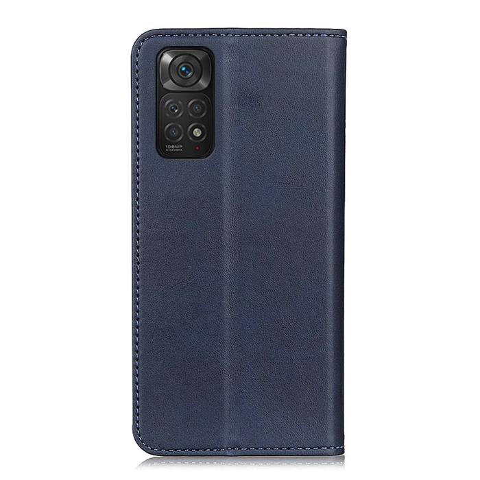 Bild 3,  Xiaomi Redmi Note 11 4G Fodral Flip Läder Blå - Teknikhallen.se