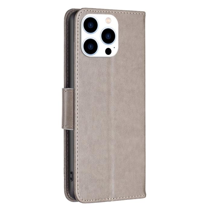 Bild 5,  iPhone 16 Pro Max Fodral Med Fjäril Tryck Grå - Teknikhallen.se