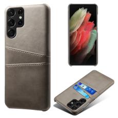  Samsung Galaxy S22 Ultra Skal Kortfack Gr&aring; - Teknikhallen.se