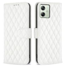  Motorola Moto G54 5G Fodral Diamond L&auml;der Vit - Teknikhallen.se