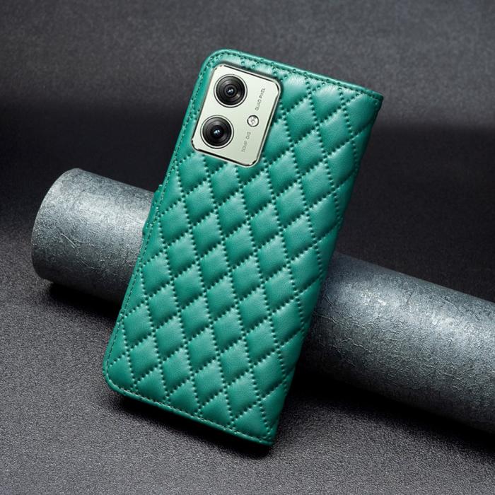 Bild 6,  Motorola Moto G54 5G Fodral Diamond Läder Grön - Teknikhallen.se
