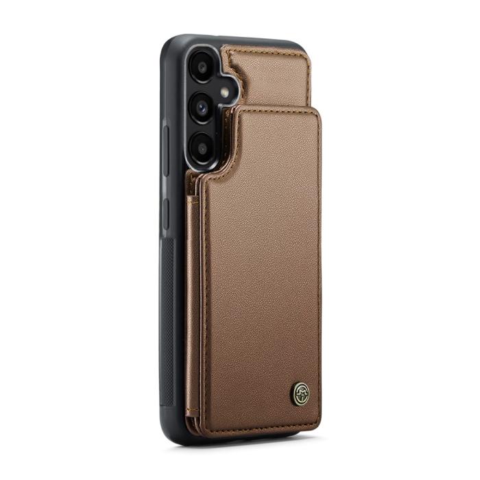 Bild 2, CASEME CASEME Galaxy A56 5G/A36 5G Skal RFID Kickstand Plånbok Brun - Teknikhallen.se