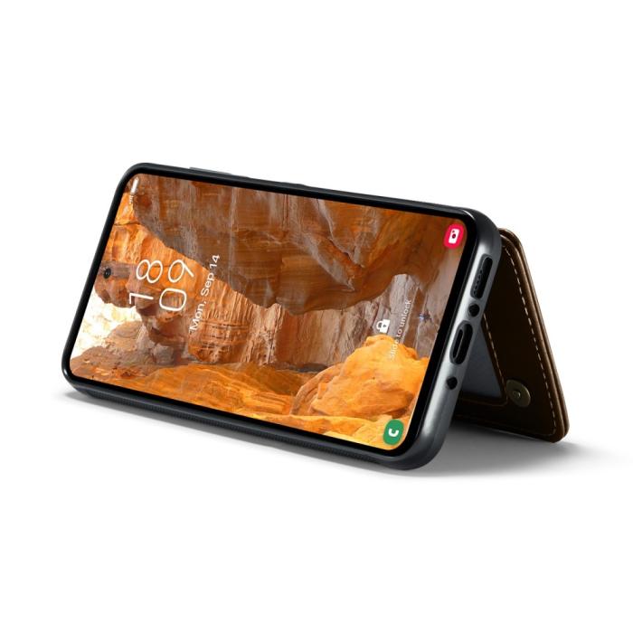 Bild 3, CASEME CASEME Galaxy A56 5G/A36 5G Skal RFID Kickstand Plånbok Brun - Teknikhallen.se